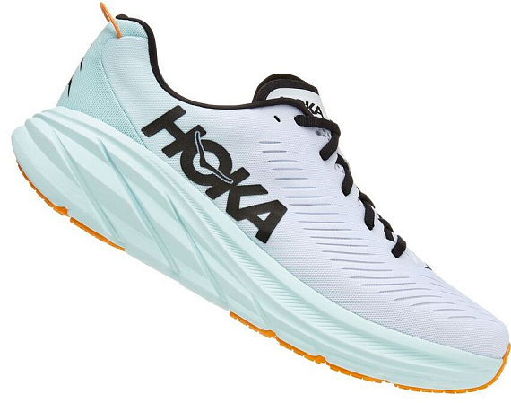 Кроссовки мужские Hoka Rincon 3 White/Blue Glass - Фото 2 большая