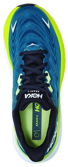 Кроссовки мужские Hoka Arahi 6 Blue Graphite/Blue Coral - Фото 5 большая