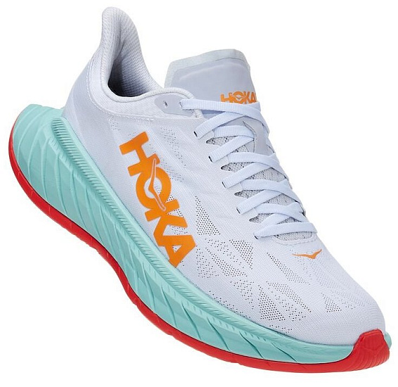 Кроссовки мужские Hoka M Carbon X 2 White/Blazing Orange - Фото 2 большая