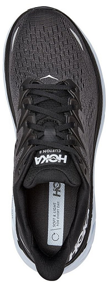 Кроссовки мужские Hoka M Clifton 8 Black/White - Фото 4 большая