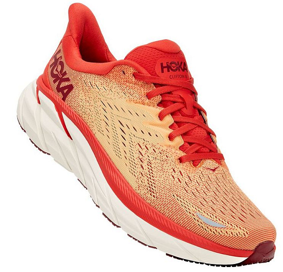 Кроссовки мужские Hoka M Clifton 8 Fiesta/Blazing Orange - Фото 2 большая