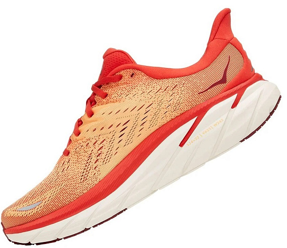 Кроссовки мужские Hoka M Clifton 8 Fiesta/Blazing Orange - Фото 4 большая
