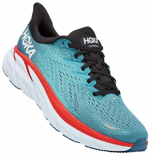Кроссовки мужские Hoka M Clifton 8 Real Teal/Aquarelle - Фото 1 большая