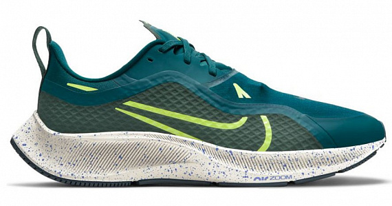 Кроссовки мужские Nike Air Zoom Pegasus 37 Shield Midnight Turq/Volt-Vintage Green - Фото 1 большая