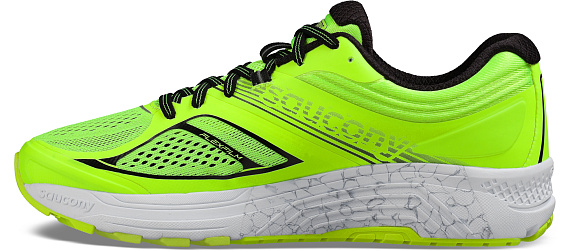 Кроссовки мужские Saucony Guide 10 ярко-зеленый/черный/светло-зеленый - Фото 2 большая