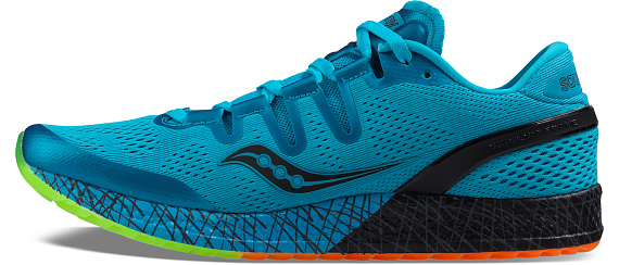 Кроссовки мужские Saucony Freedom синий/черный/светло-зеленый - Фото 2 большая