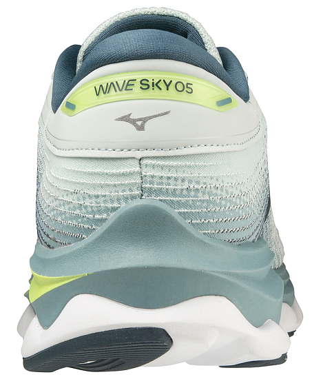 Кроссовки мужские Mizuno Wave Sky 5 св.гол/т.син-гол/нео.лайм - Фото 5 большая