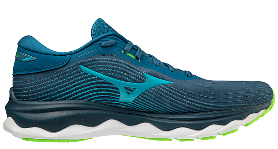 Кроссовки мужские Mizuno Wave Sky 5 т.гол/зел-гол/зел - Фото 3 большая