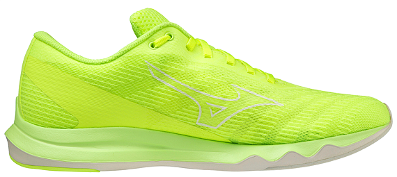 Кроссовки мужские Mizuno Wave Shadow 5 нео.лайм/бел/св.пурпур-син - Фото 3 большая