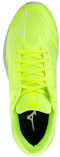 Кроссовки мужские Mizuno Wave Shadow 5 нео.лайм/бел/св.пурпур-син - Фото 4 большая
