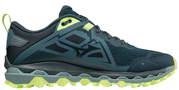 Кроссовки мужские Mizuno Wave Mujin 8 син-зел/св.гол/нео.лайм - Фото 3 большая