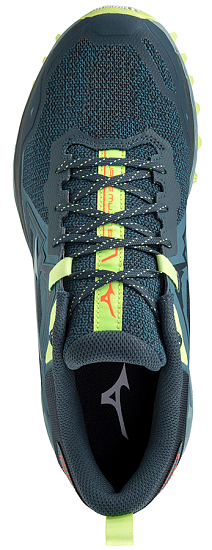 Кроссовки мужские Mizuno Wave Mujin 8 син-зел/св.гол/нео.лайм - Фото 4 большая