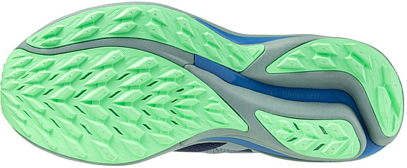 Кроссовки мужские Mizuno Wave Rider Tt 2 Vintage Indigo/Ether/Neo Mint - Фото 3 большая