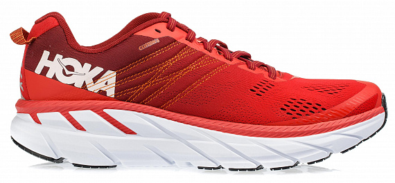 Кроссовки мужские Hoka Clifton 6 Poppy Red/Rio Red - Фото 1 большая