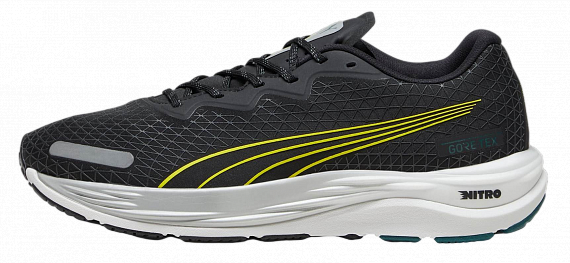 Кроссовки мужские Puma Vel Nitro 2 Gtx Puma Black/Malachite/Yellow Burst - Фото 1 большая
