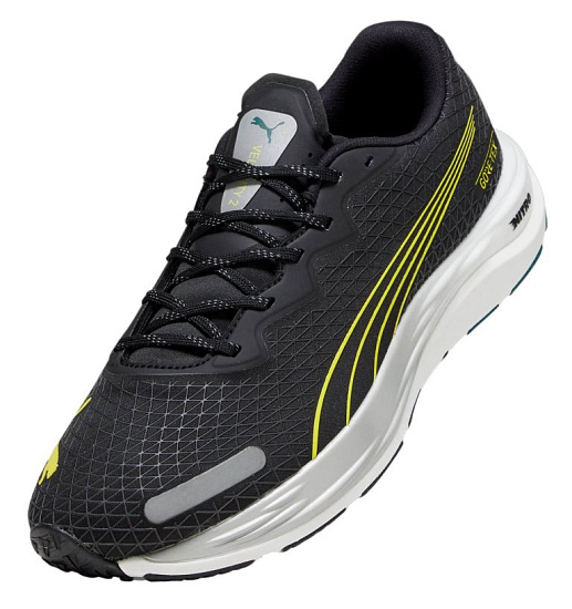 Кроссовки мужские Puma Vel Nitro 2 Gtx Puma Black/Malachite/Yellow Burst - Фото 3 большая