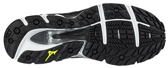 Кроссовки мужские Mizuno Wave Paradox 5 Т.Сер/Св.Сер/Желт - Фото 3 большая