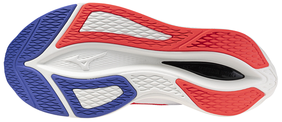 Кроссовки мужские Mizuno Wave Rebellion Flash 3 White/Fiery Coral 2/Iris Bloom - Фото 5 большая