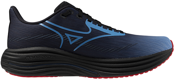 Кроссовки Mizuno Wave Rider 29 Amsterdam Black/All Aboard/High Risk Red - Фото 4 большая