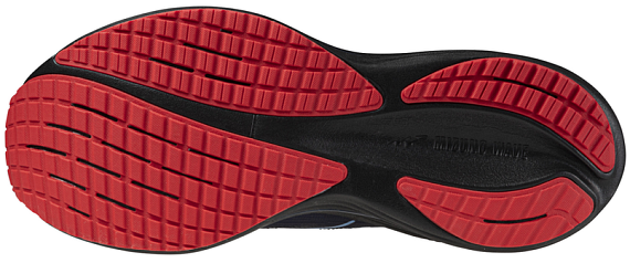 Кроссовки Mizuno Wave Rider 29 Amsterdam Black/All Aboard/High Risk Red - Фото 5 большая