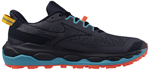 Кроссовки мужские Mizuno Wave Mujin 11 Odyssey Gray/Citrus/Fiery Cora - Фото 4 большая