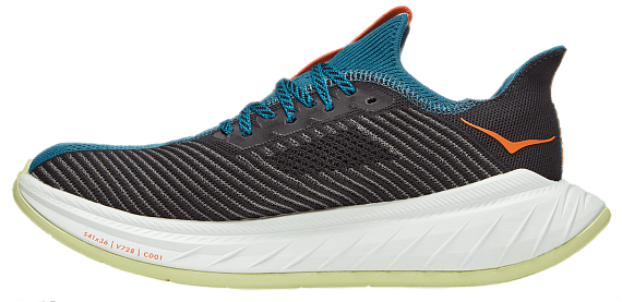 Кроссовки мужские Hoka Carbon X 3 Blue Coral/Black - Фото 4 большая