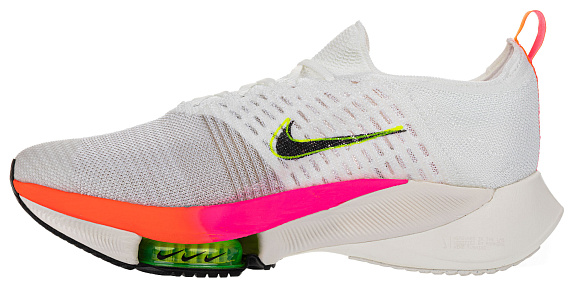 Кроссовки мужские Nike Air Zoom Tempo NEXT% Flyknit White/Washed Coral/Pink Blast/Black - Фото 5 большая