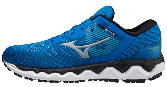 Кроссовки мужские Mizuno Wave Horizon 5 син/сереб/чер - Фото 2 большая