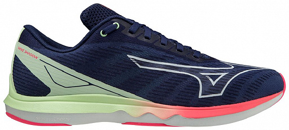 Кроссовки мужские Mizuno Wave Shadow 5 т.син/св.гол/зел - Фото 1 большая