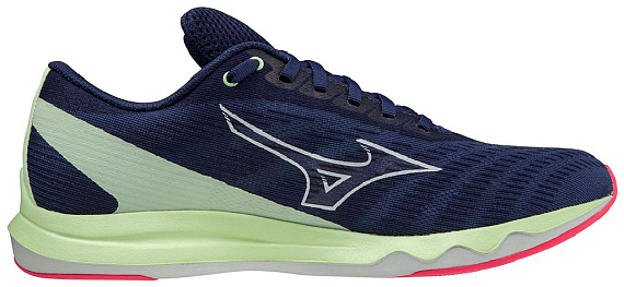 Кроссовки мужские Mizuno Wave Shadow 5 т.син/св.гол/зел - Фото 2 большая