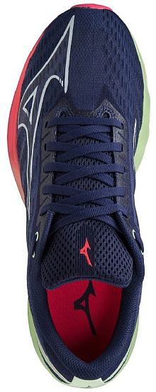 Кроссовки мужские Mizuno Wave Shadow 5 т.син/св.гол/зел - Фото 4 большая