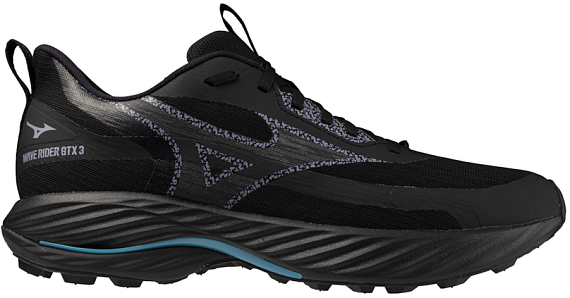 Кроссовки мужские Mizuno Wave Rider Gtx 3 Black Sand/Odyssey Gray/CapriB - Фото 1 большая
