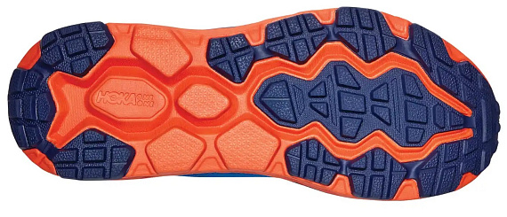 Кроссовки мужские Hoka Challenger ATR 5 Imperial Blue/Mandarin Red - Фото 3 большая