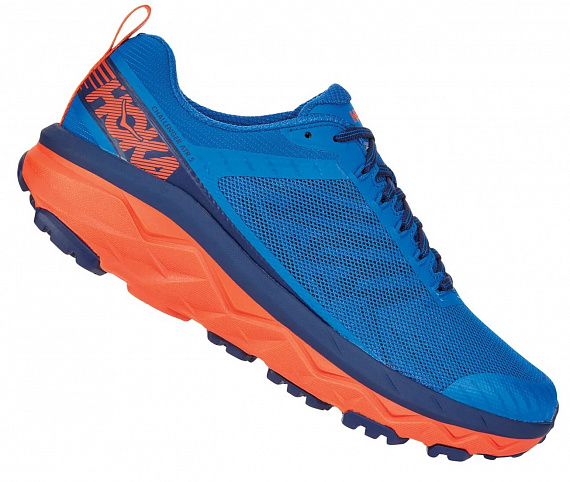 Кроссовки мужские Hoka Challenger ATR 5 Imperial Blue/Mandarin Red - Фото 1 большая