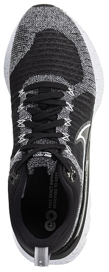 Кроссовки мужские Nike React Infinity Run Flyknit 2 White/Black - Фото 2 большая