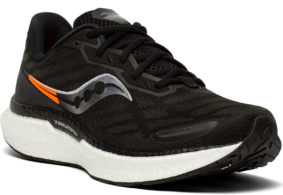 Кроссовки мужские Saucony Triumph 19 Black/White - Фото 5 большая