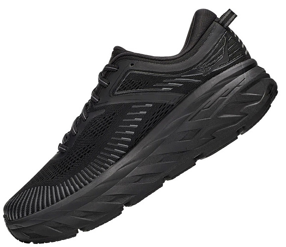 Кроссовки мужские Hoka Bondi 7 Black/Black - Фото 5 большая