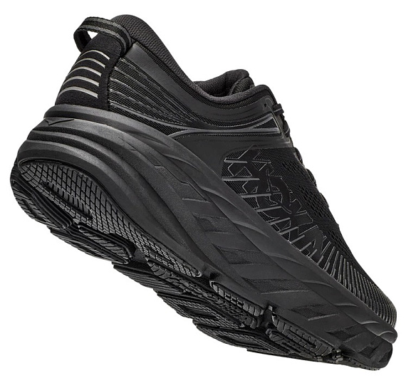 Кроссовки мужские Hoka Bondi 7 Black/Black - Фото 6 большая