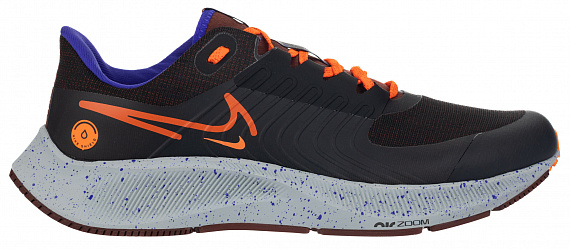 Кроссовки мужские Nike Air Zoom Pegasus 38 Shield Weatherised Road Black/Total Orange/Bronze Eclipse - Фото 1 большая