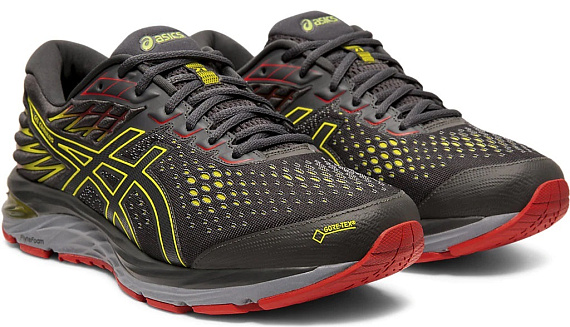 Кроссовки мужские ASICS Gel-Cumulus 21 GTX Graphite Grey/Sour Yuzu - Фото 7 большая