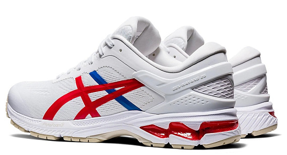 Кроссовки мужские ASICS GEL-Kayano 26 White/Classic Red - Фото 7 большая