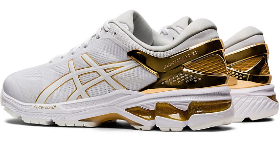 Кроссовки мужские ASICS GEL-Kayano 26 Platinum White/Pure Gold - Фото 7 большая