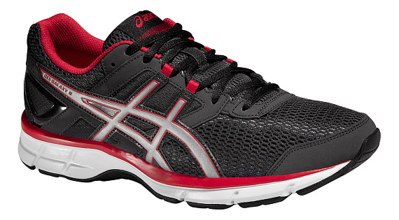 Кроссовки мужские ASICS GEL-GALAXY 8 ТЕМНО-СЕРЫЙ/СЕРЕБРИСТЫЙ/КРАСНЫЙ - Фото 1 большая