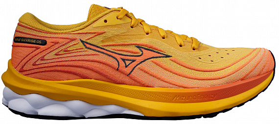 Кроссовки мужские Mizuno Wave Skyrise 5 Citrus/Black/Cayenne - Фото 1 большая