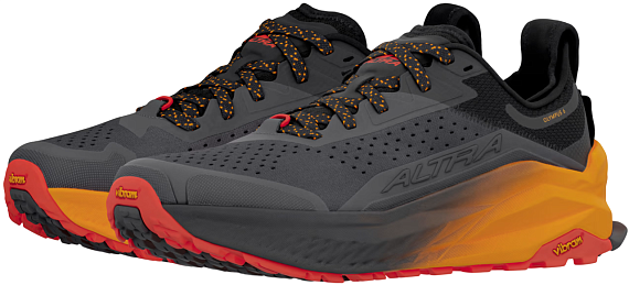 Кроссовки мужские Altra Olympus 6 Black/Orange - Фото 3 большая