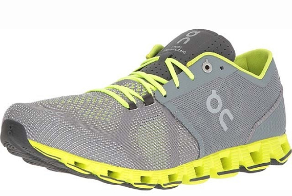 Кроссовки мужские On Cloud X Grey/Neon - Фото 5 большая