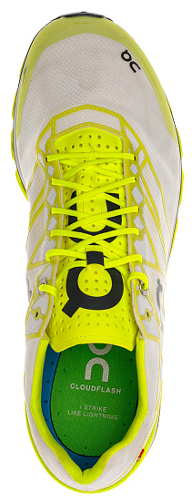 Кроссовки мужские On Cloudflash Neon/White - Фото 4 большая