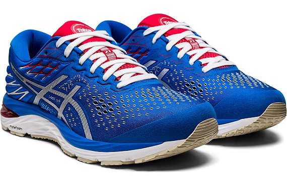 Кроссовки мужские ASICS GEL-Cumulus 21 Electric Blue/White - Фото 6 большая