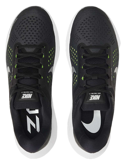 Кроссовки мужские Nike Air Zoom Structure 23 Black/Metallic Silver-Volt-Anthracite - Фото 5 большая