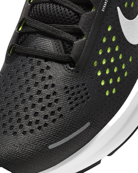 Кроссовки мужские Nike Air Zoom Structure 23 Black/Metallic Silver-Volt-Anthracite - Фото 8 большая